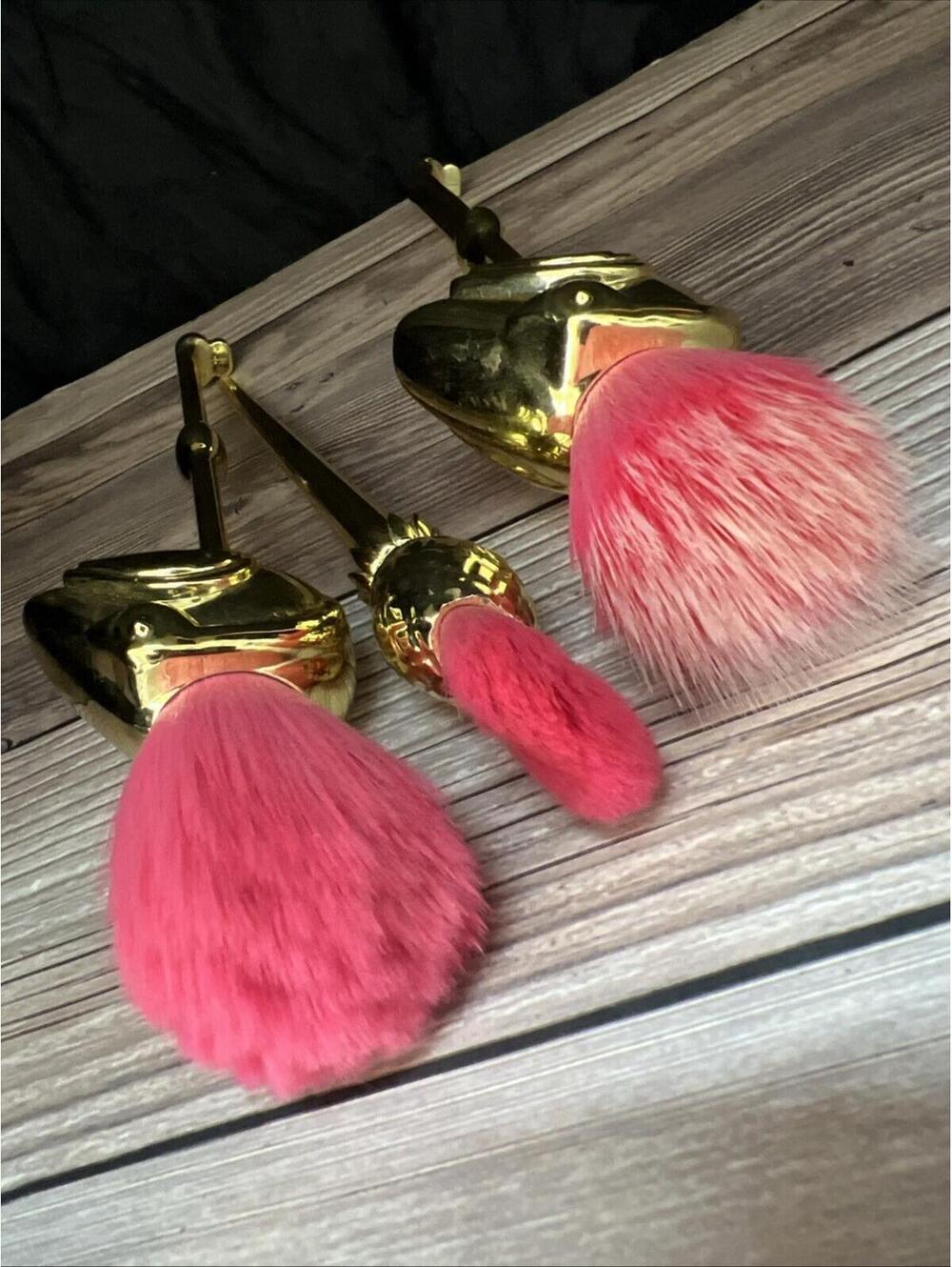 Tarte Let's Flamingle Brush Set Full Size 3 Pc New - No Box - Picture 4 of 5